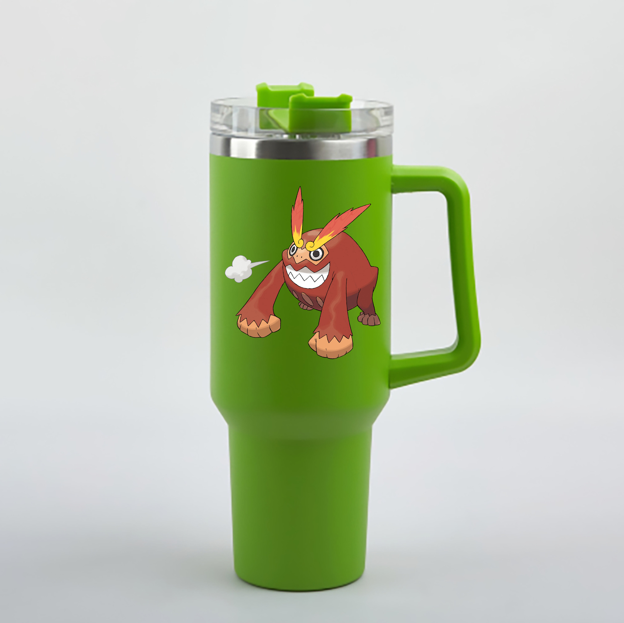 （画像用） ポケットモンスター Pokémon 1200mL車用タンブラー - クリスタルステッカー（プラスチックストロー付き）